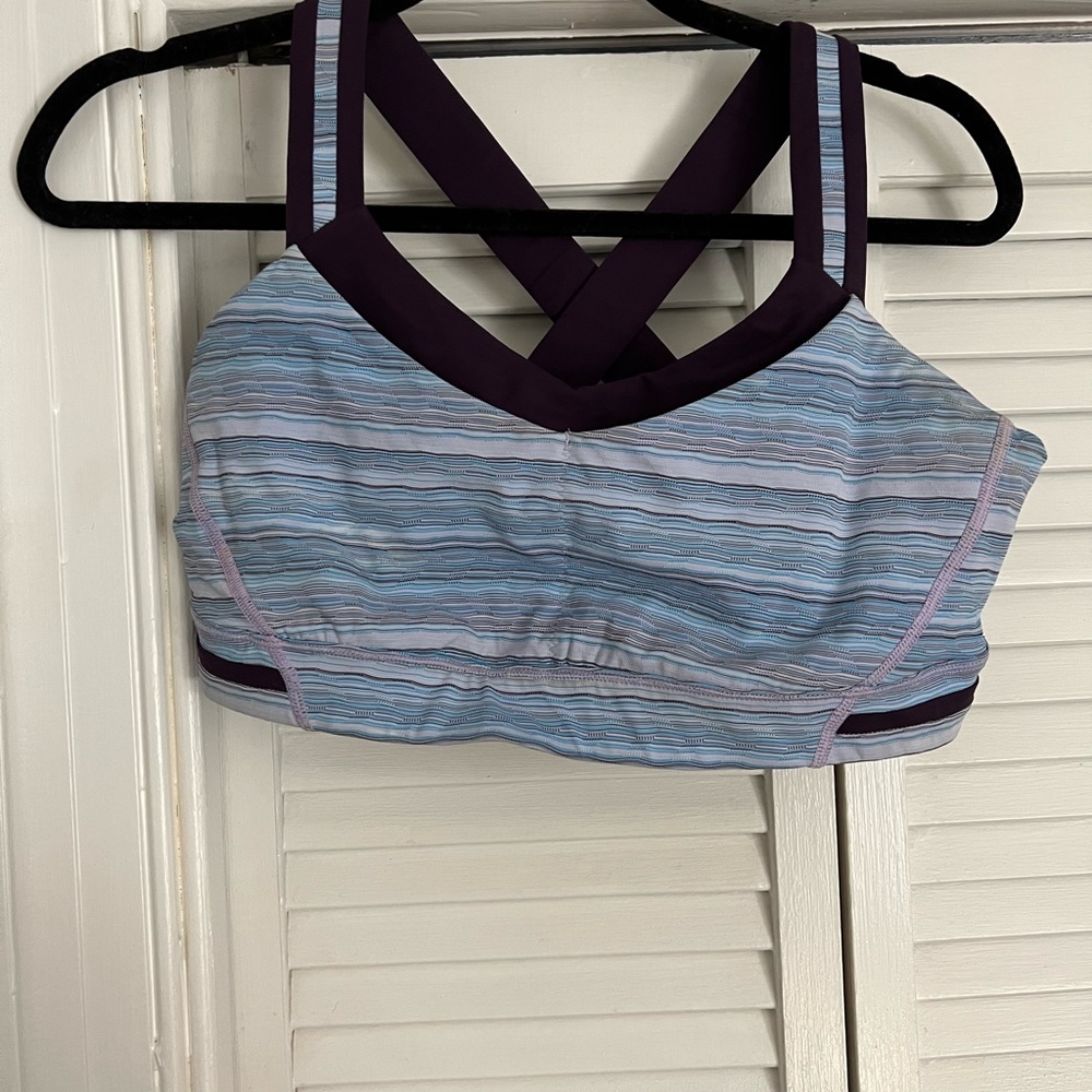 Lululemon sports bra. Size 12. Blue & plum